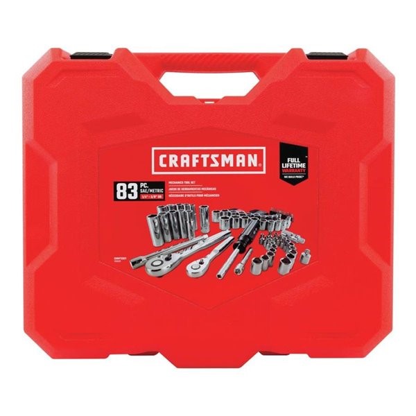 CRAFTSMAN 83-Piece Standard (SAE) and Metric Mechanic's Tool Set